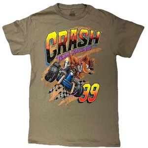 Gray Graphic T-Shirt with Yellow Accents